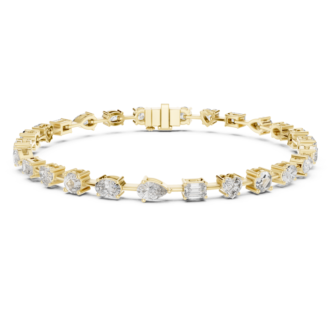 Gold Classic Radiance Tennis Bracelet Right View
