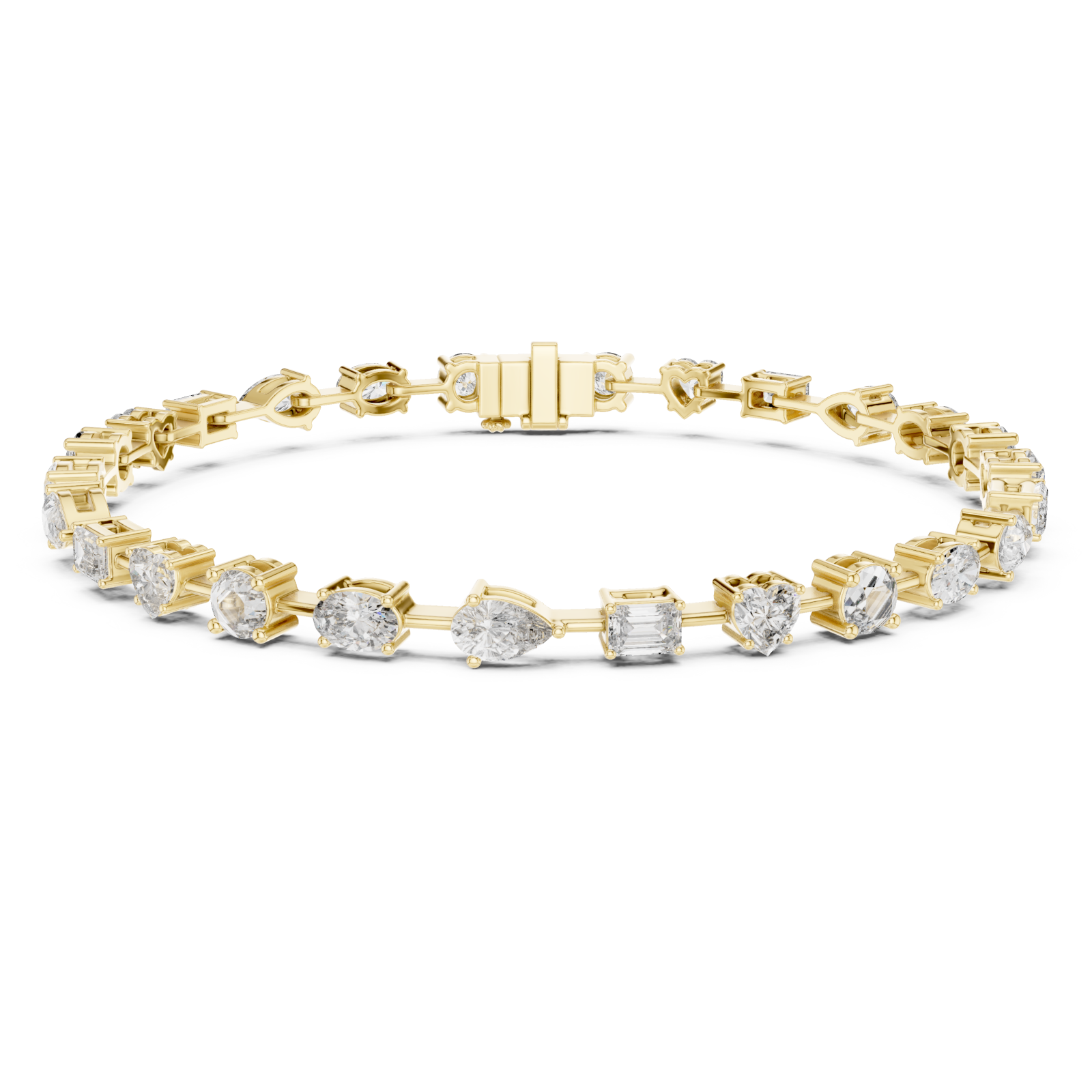 Gold Classic Radiance Tennis Bracelet Right View