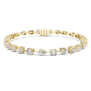 Gold Classic Radiance Tennis Bracelet Right View