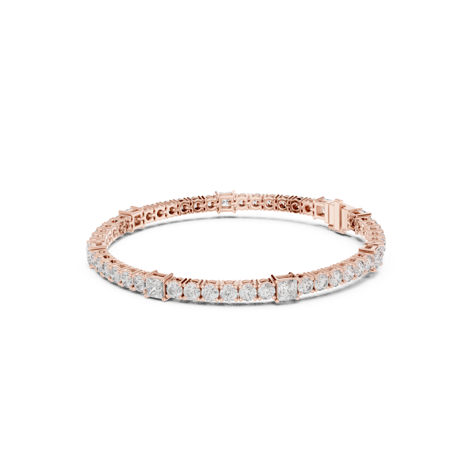  Rose Gold Celestial Harmony Tennis Bracelet Left View