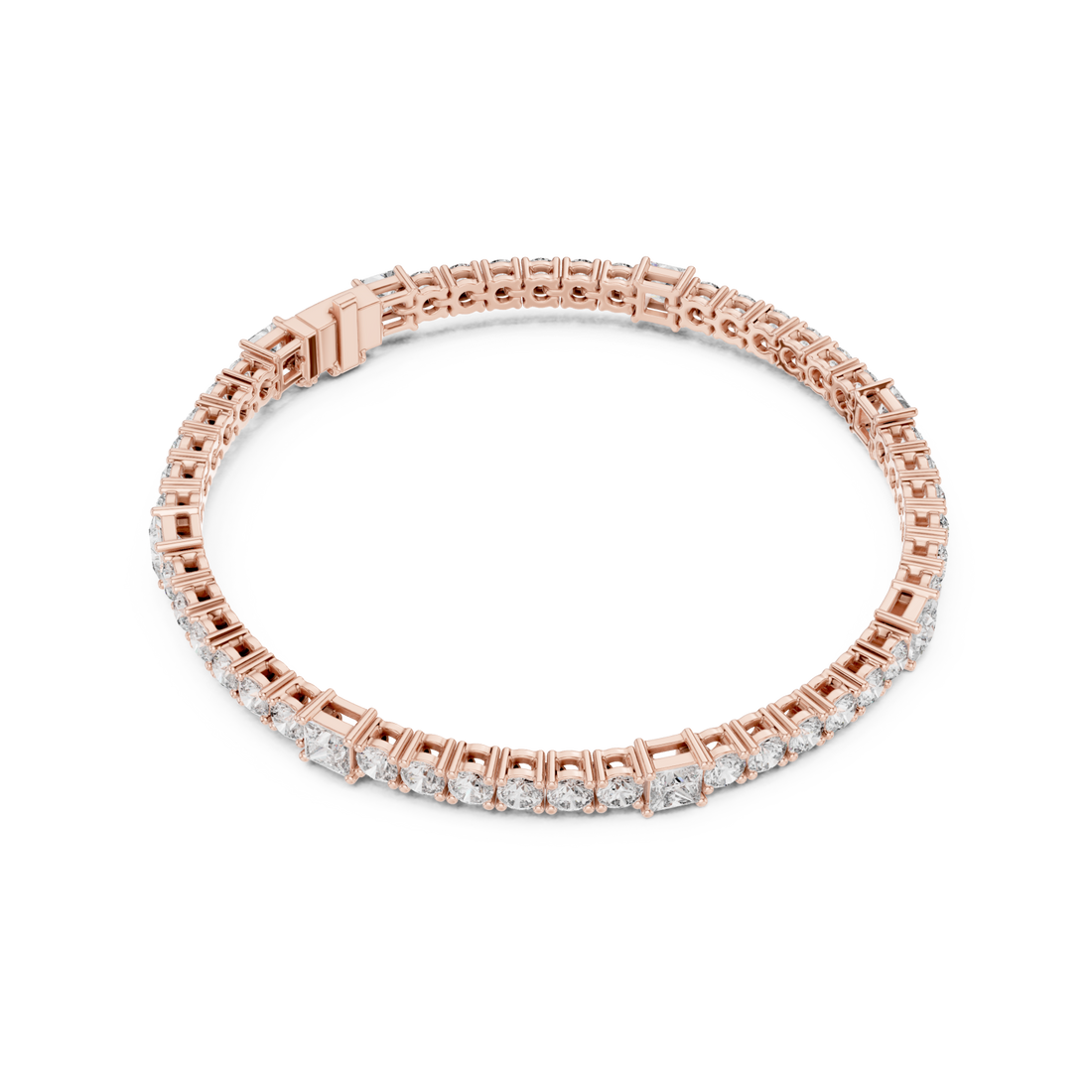  Rose Gold Celestial Harmony Tennis Bracelet Right View