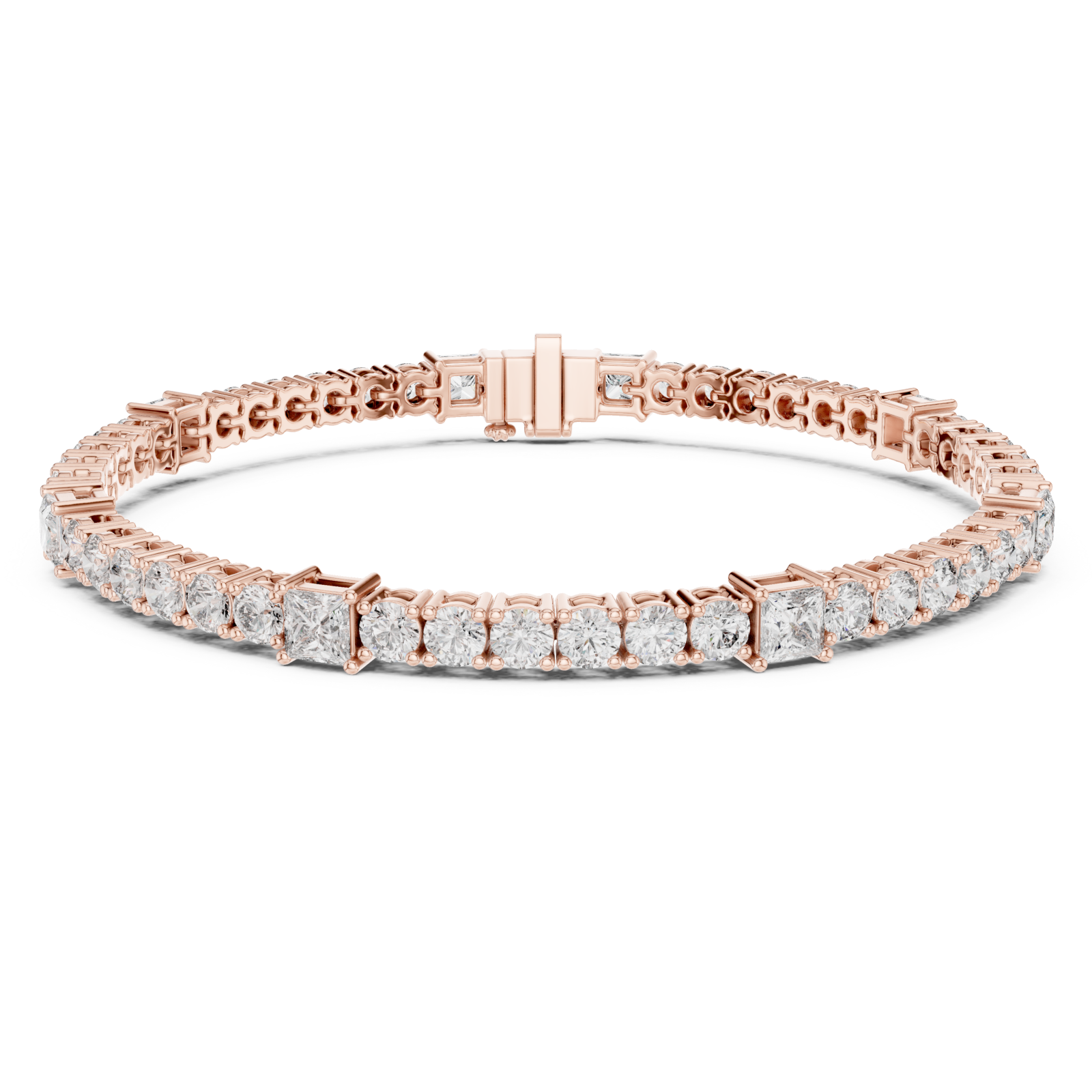  Rose Gold Celestial Harmony Tennis Bracelet Right View