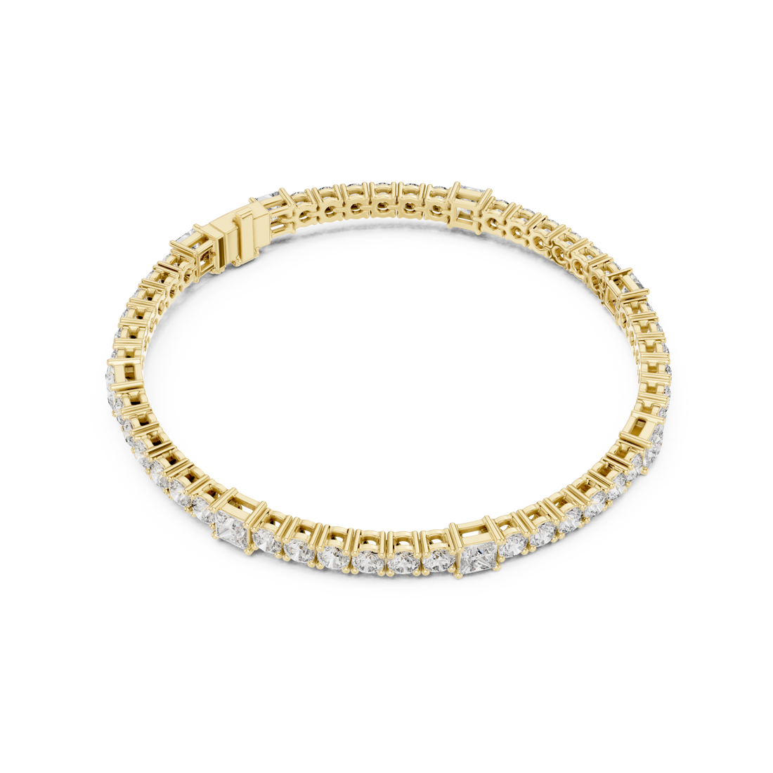 Gold Celestial Harmony Tennis Bracelet Right View