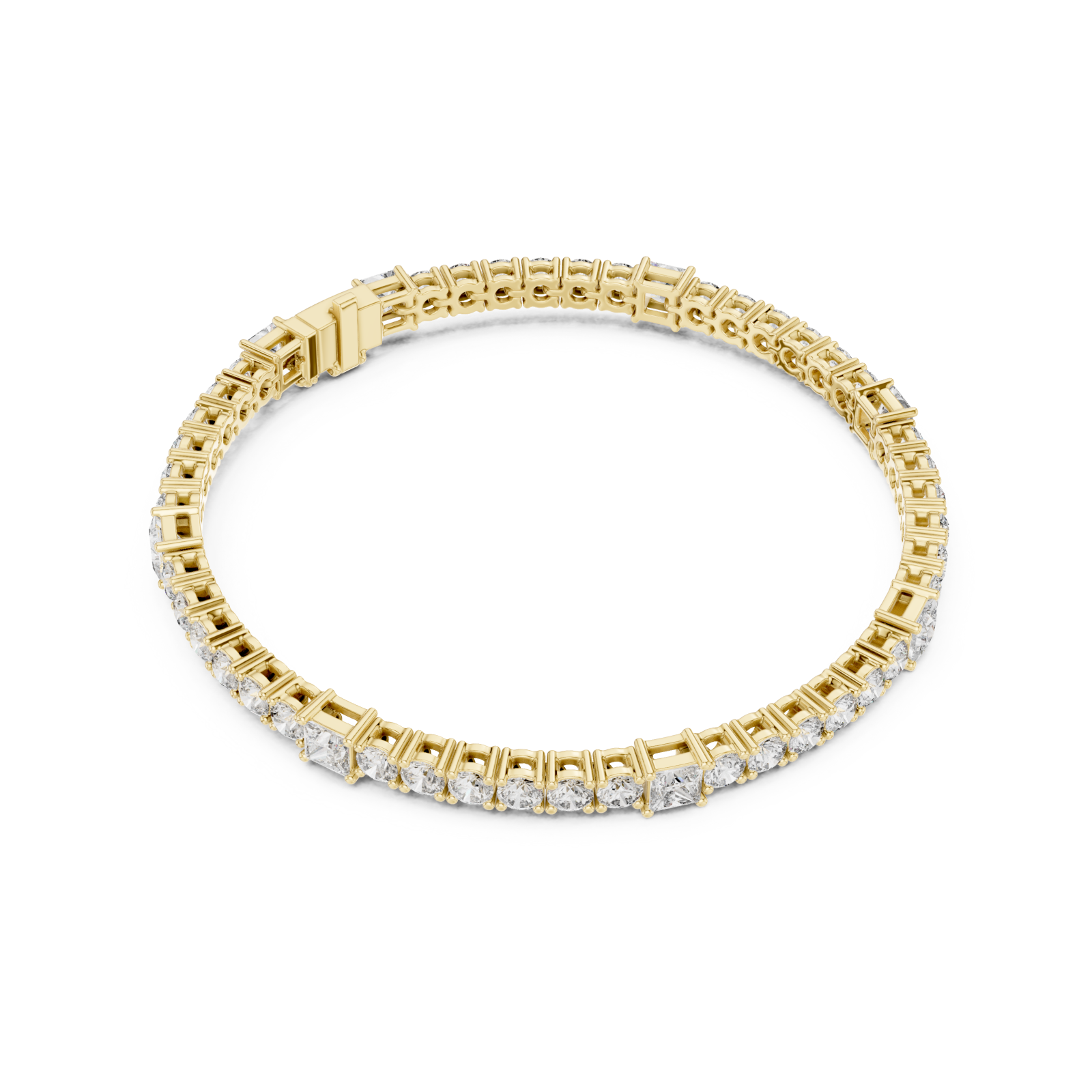  Gold Celestial Harmony Tennis Bracelet Front View
