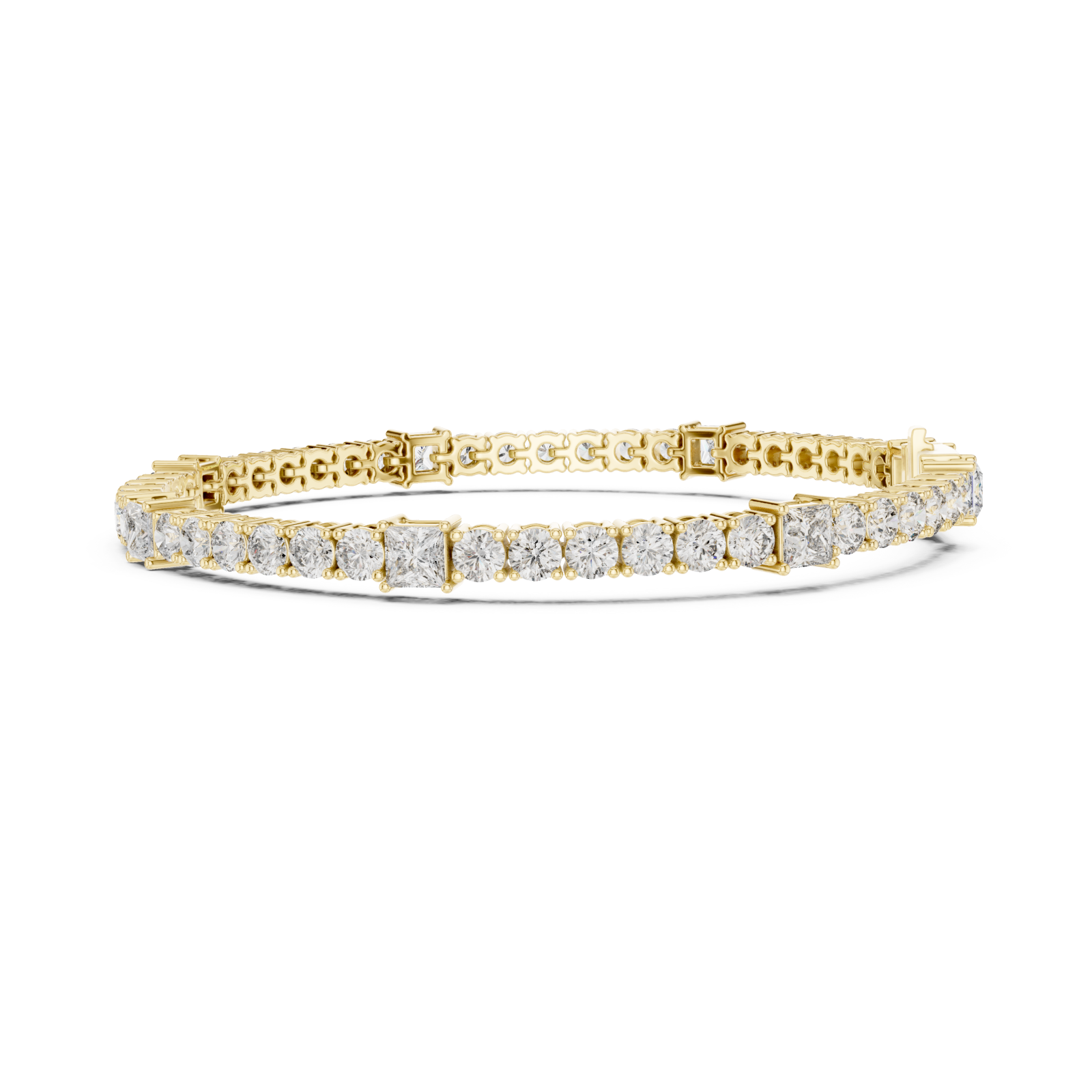  Gold Celestial Harmony Tennis Bracelet Side View