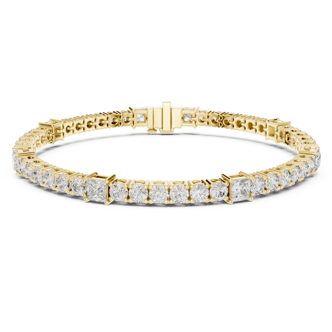 Gold Celestial Harmony Tennis Bracelet Right View