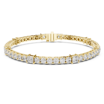 Gold Celestial Harmony Tennis Bracelet Right View