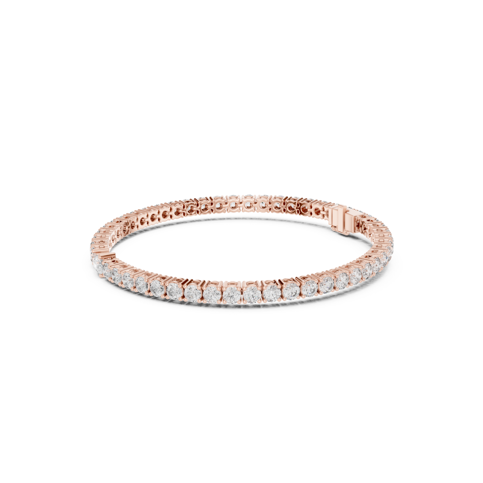  Rose Gold Radiant Mirage Singular Tennis Bracelet Left View