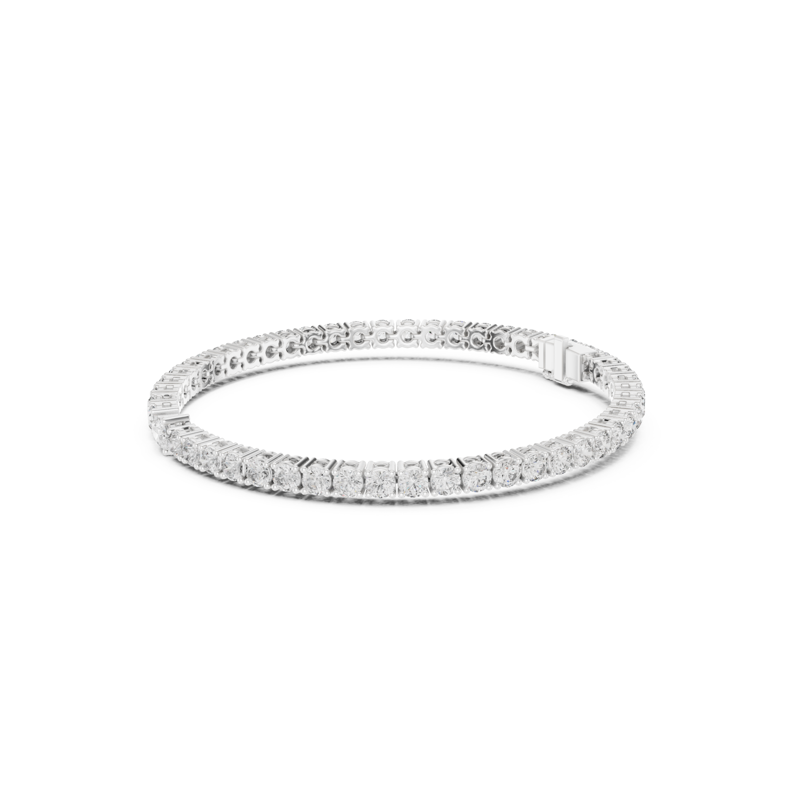 White Gold Radiant Mirage Singular Tennis Bracelet Left View