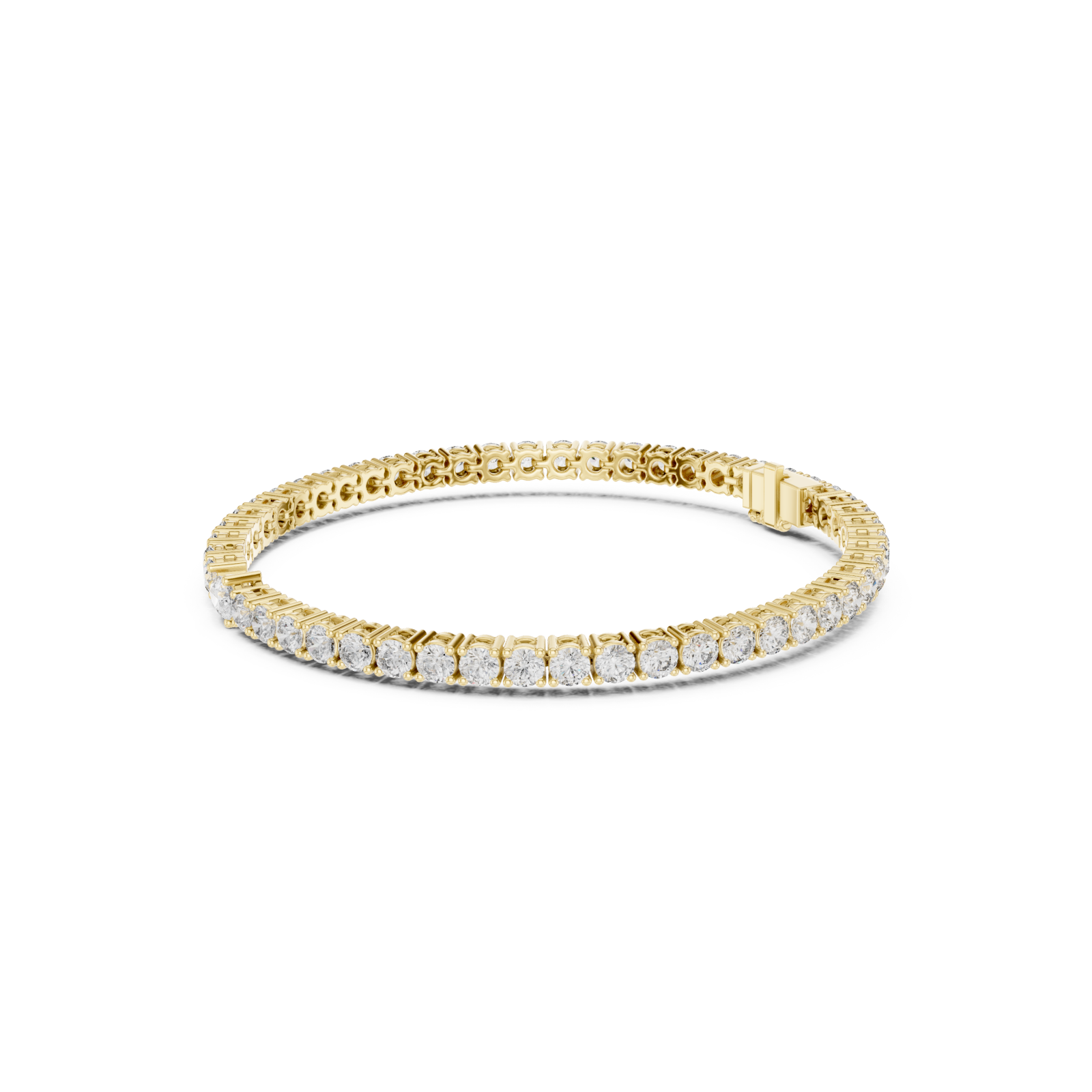  Gold Radiant Mirage Singular Tennis Bracelet Left View