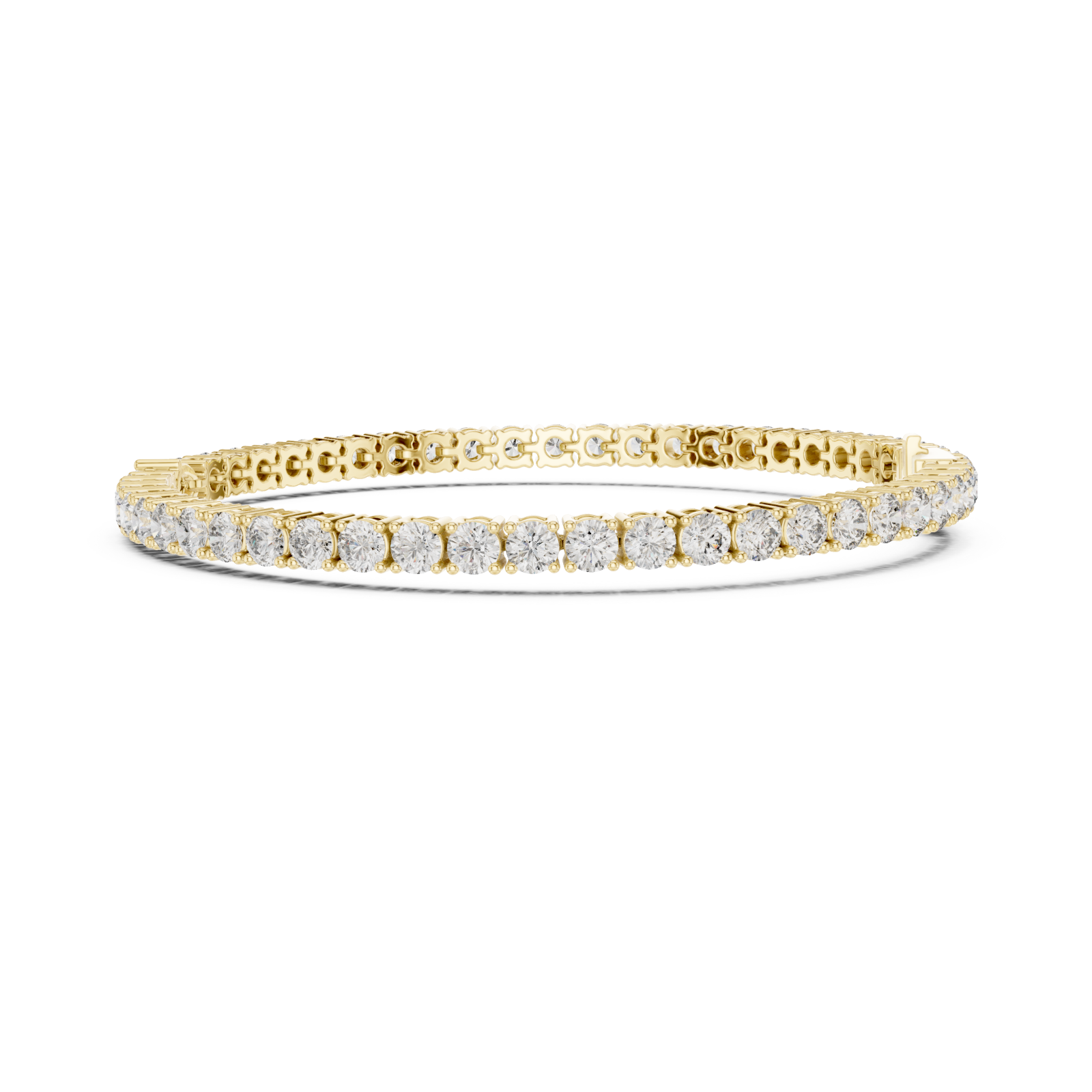  Gold Radiant Mirage Singular Tennis Bracelet Side View