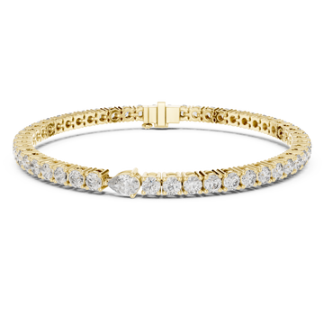 Gold Radiant Mirage Singular Tennis Bracelet Right View