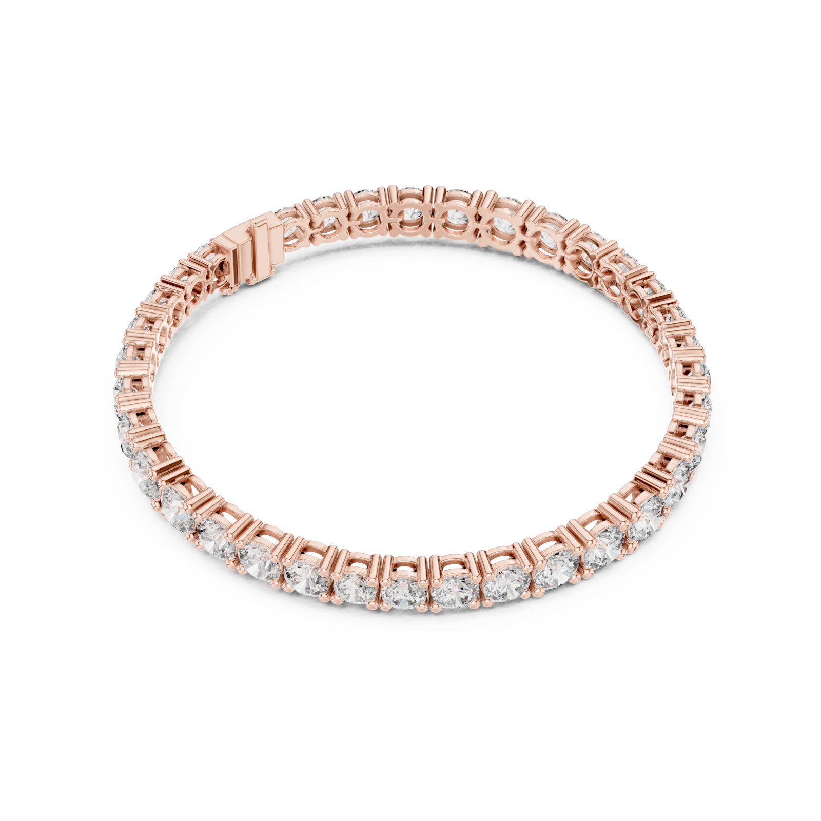  Rose Gold Luminous Classic Eternity Luxe Bracelet Front View