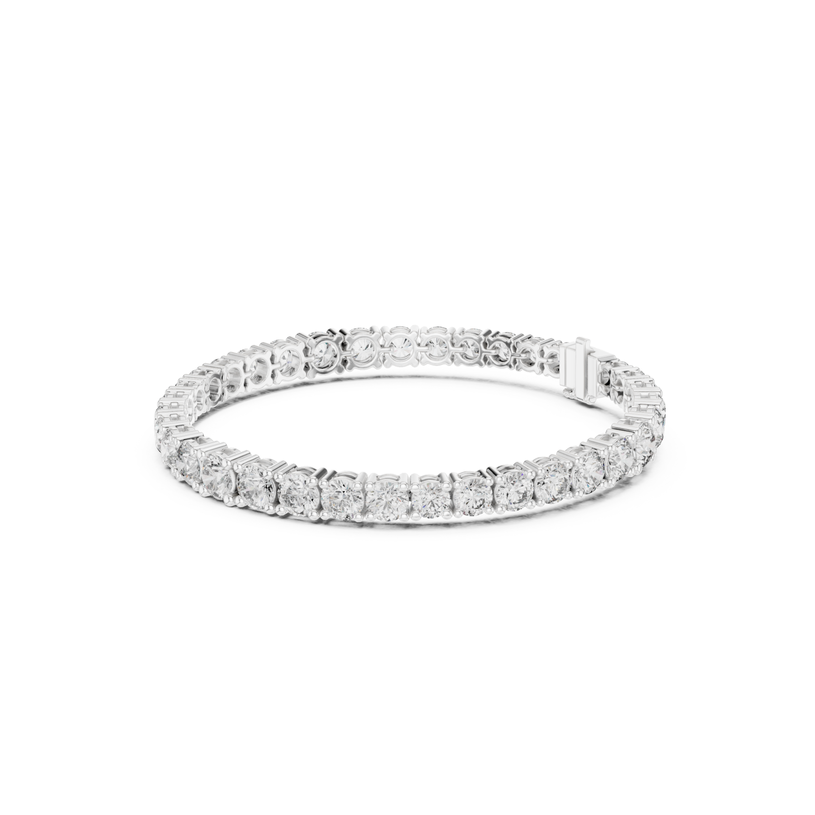  White Gold Luminous Classic Eternity Luxe Bracelet Left View