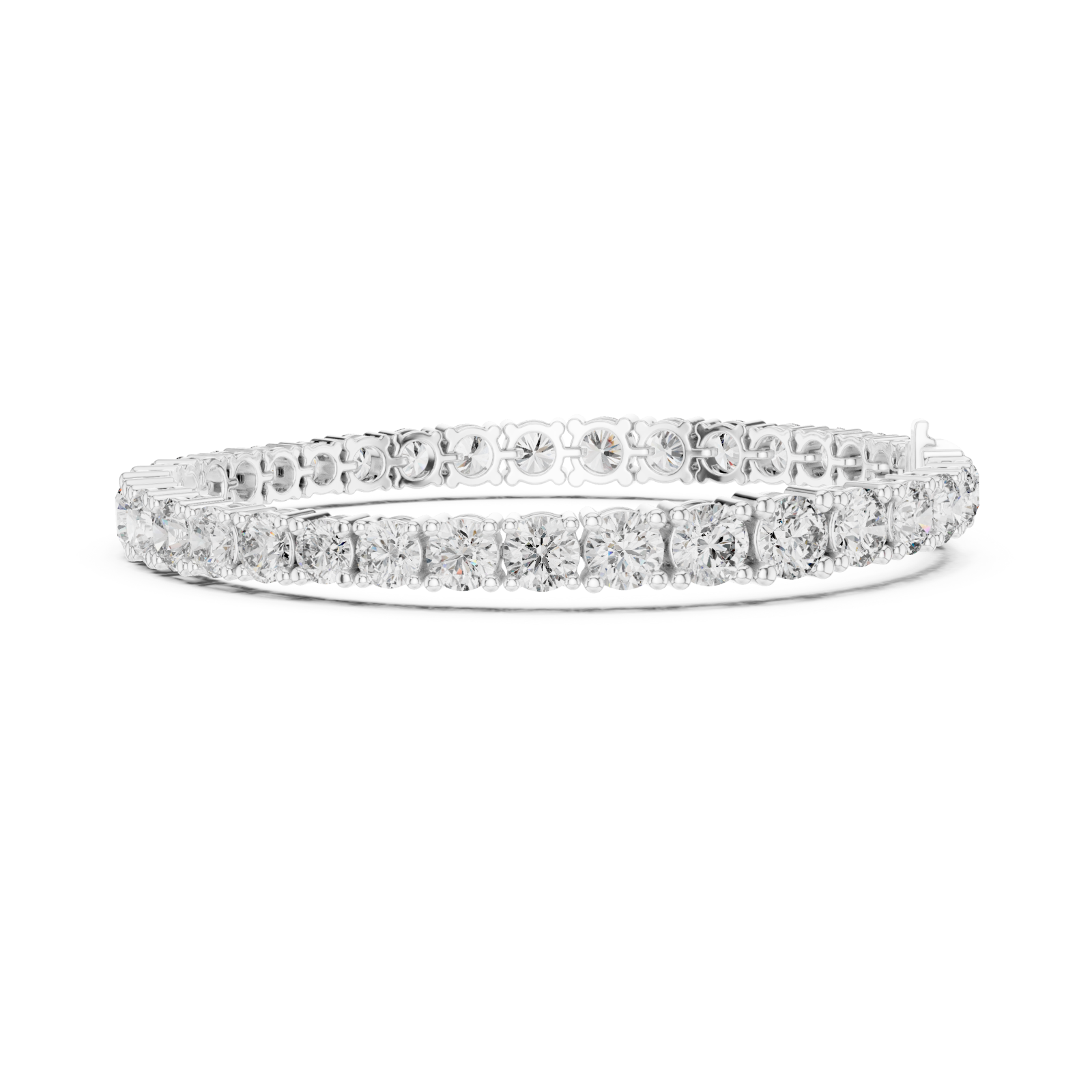  White Gold Luminous Classic Eternity Luxe Bracelet Side View