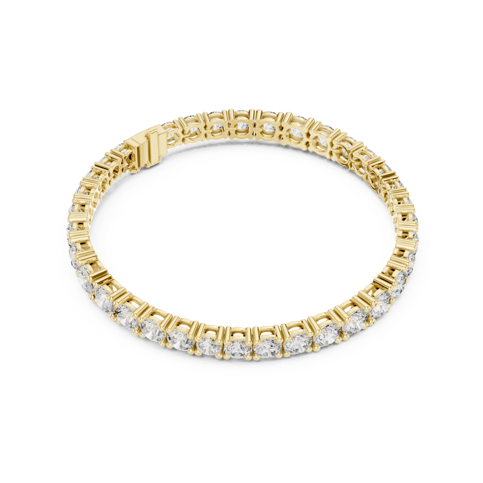  Gold Luminous Classic Eternity Luxe Bracelet Front View