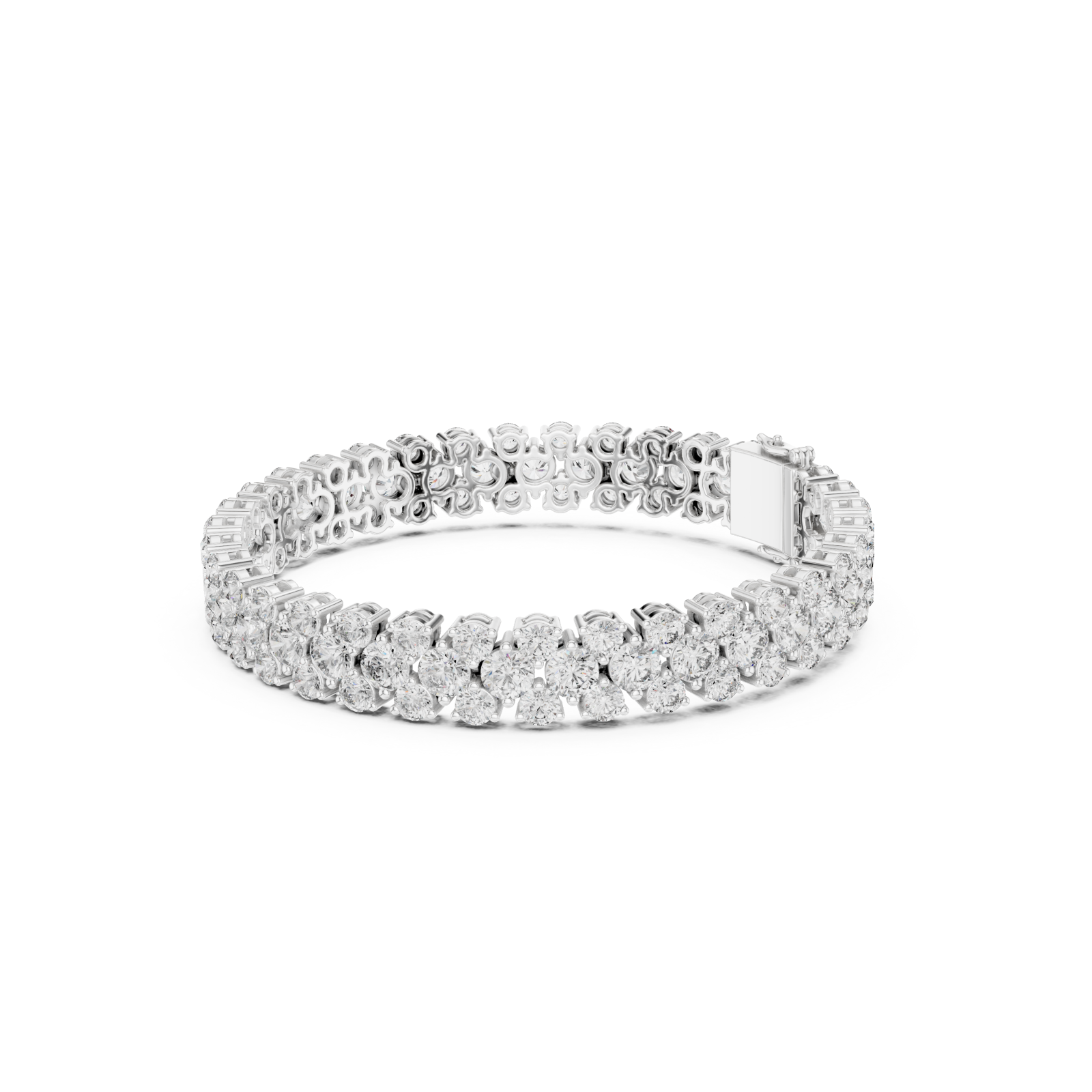  White Gold Opal Mist Radiant Bracelet Left View