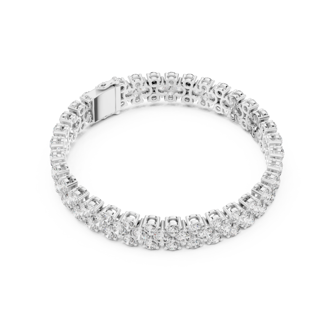  White Gold Opal Mist Radiant Bracelet Right View