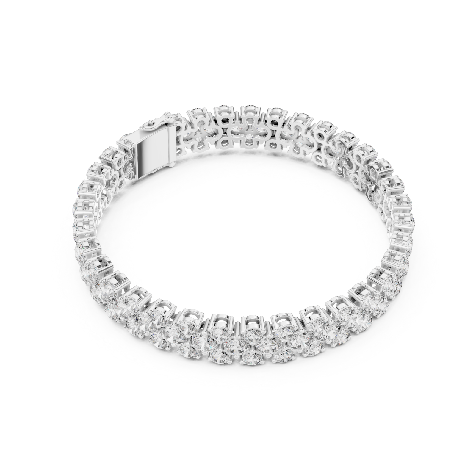  White Gold Opal Mist Radiant Bracelet Front View