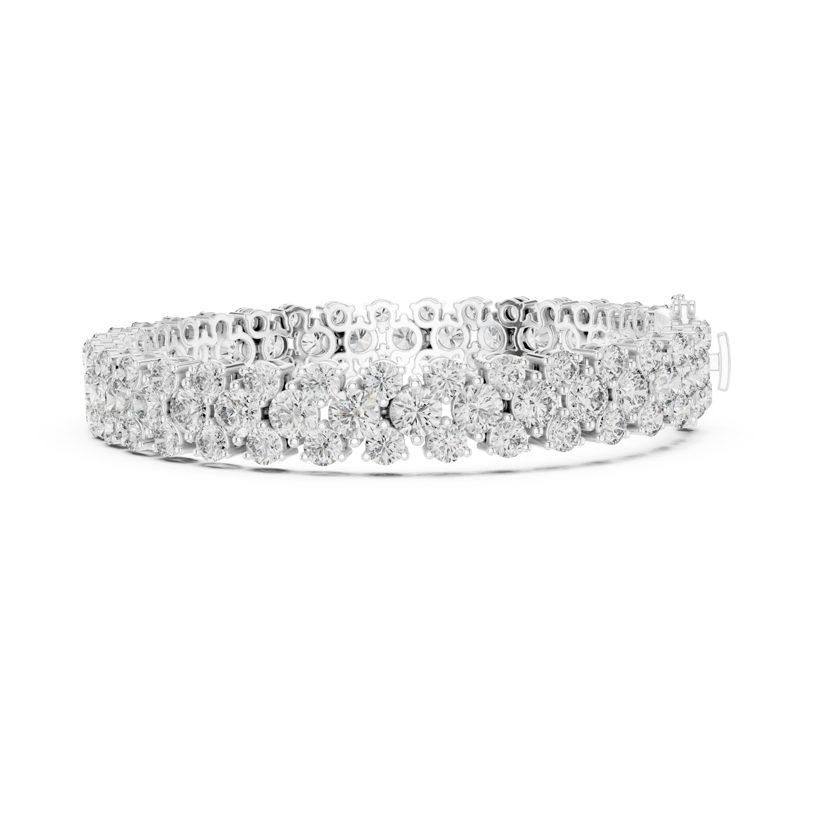  White Gold Opal Mist Radiant Bracelet Side View
