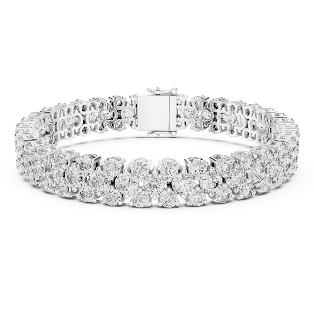  White Gold Opal Mist Radiant Bracelet Right View