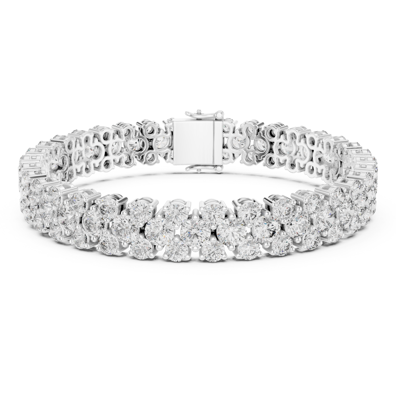  White Gold Opal Mist Radiant Bracelet Right View