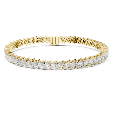 Gold Celestial Lattice Luxe Fusion Tennis Bracelet Right View