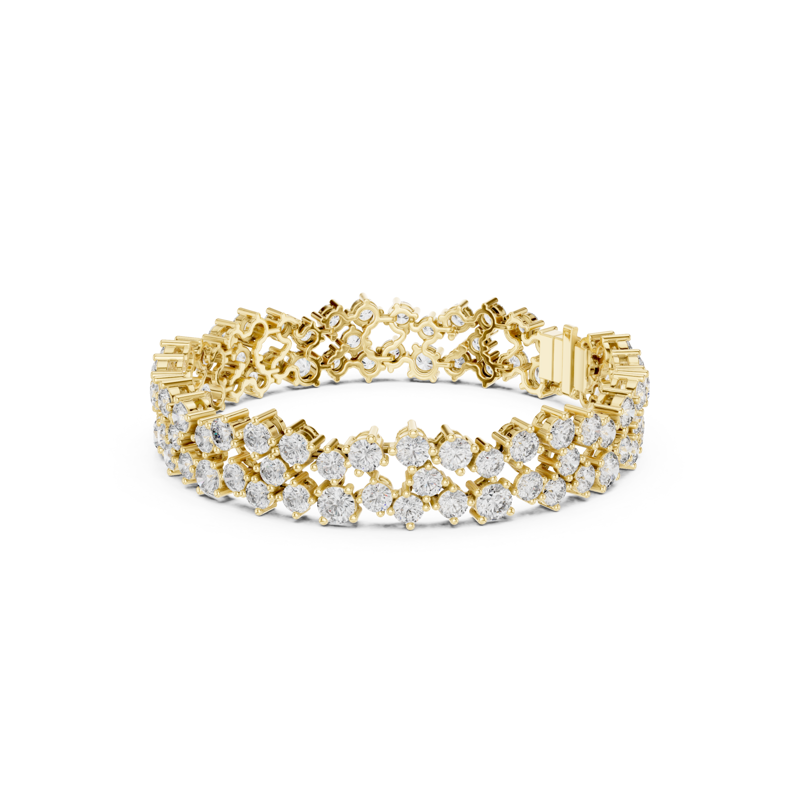  Gold Serene Petal Lattice Luxe Cuff Left View