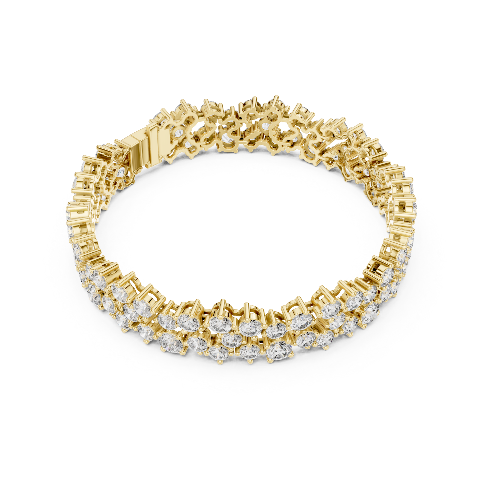  Gold Serene Petal Lattice Luxe Cuff Front View