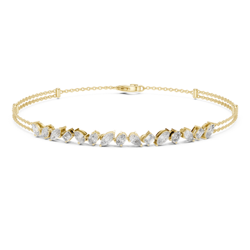 Gold Graceful Radiance Tennis Bracelet Right View