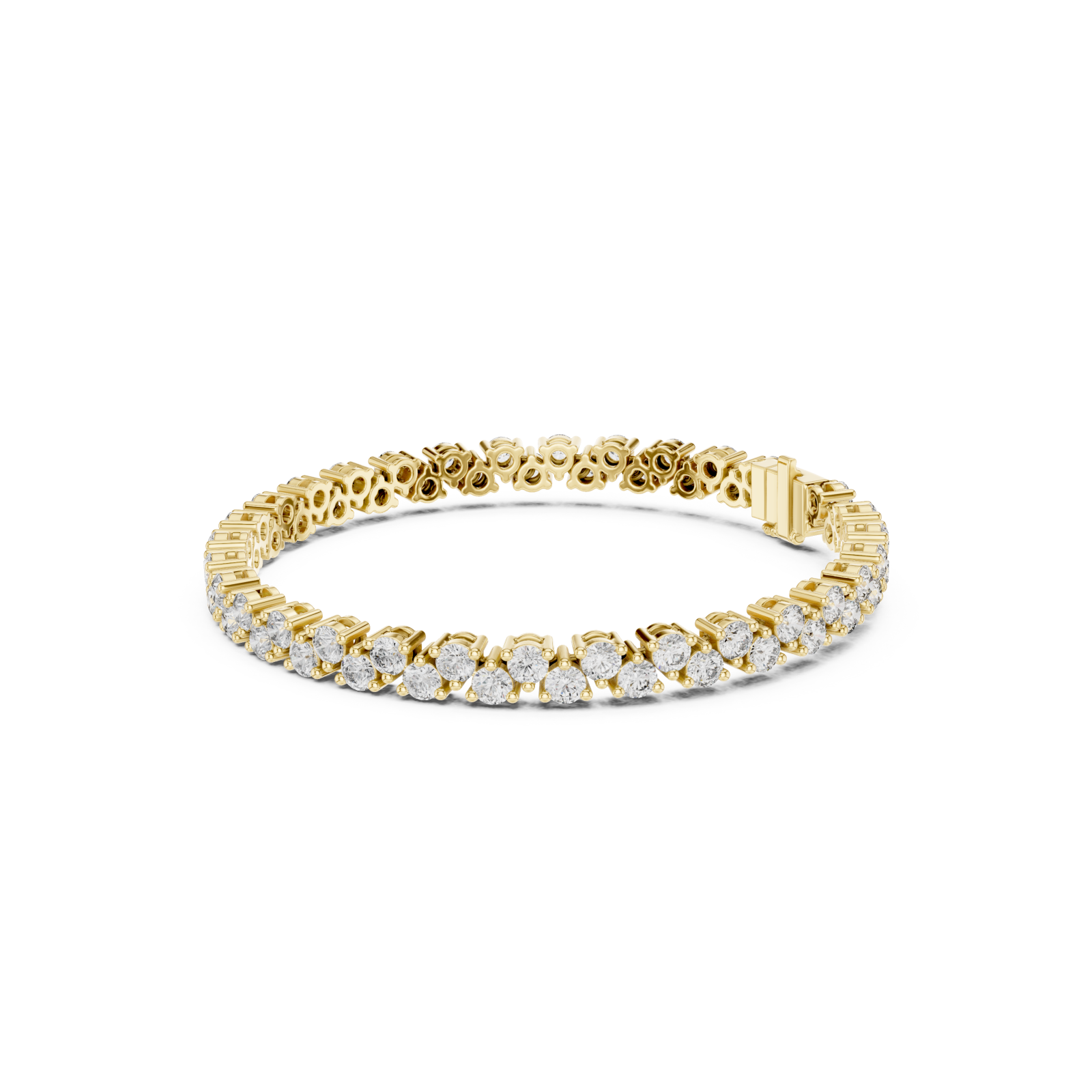  Gold Serene Jewel Link Trio Wrap Bracelet Left View