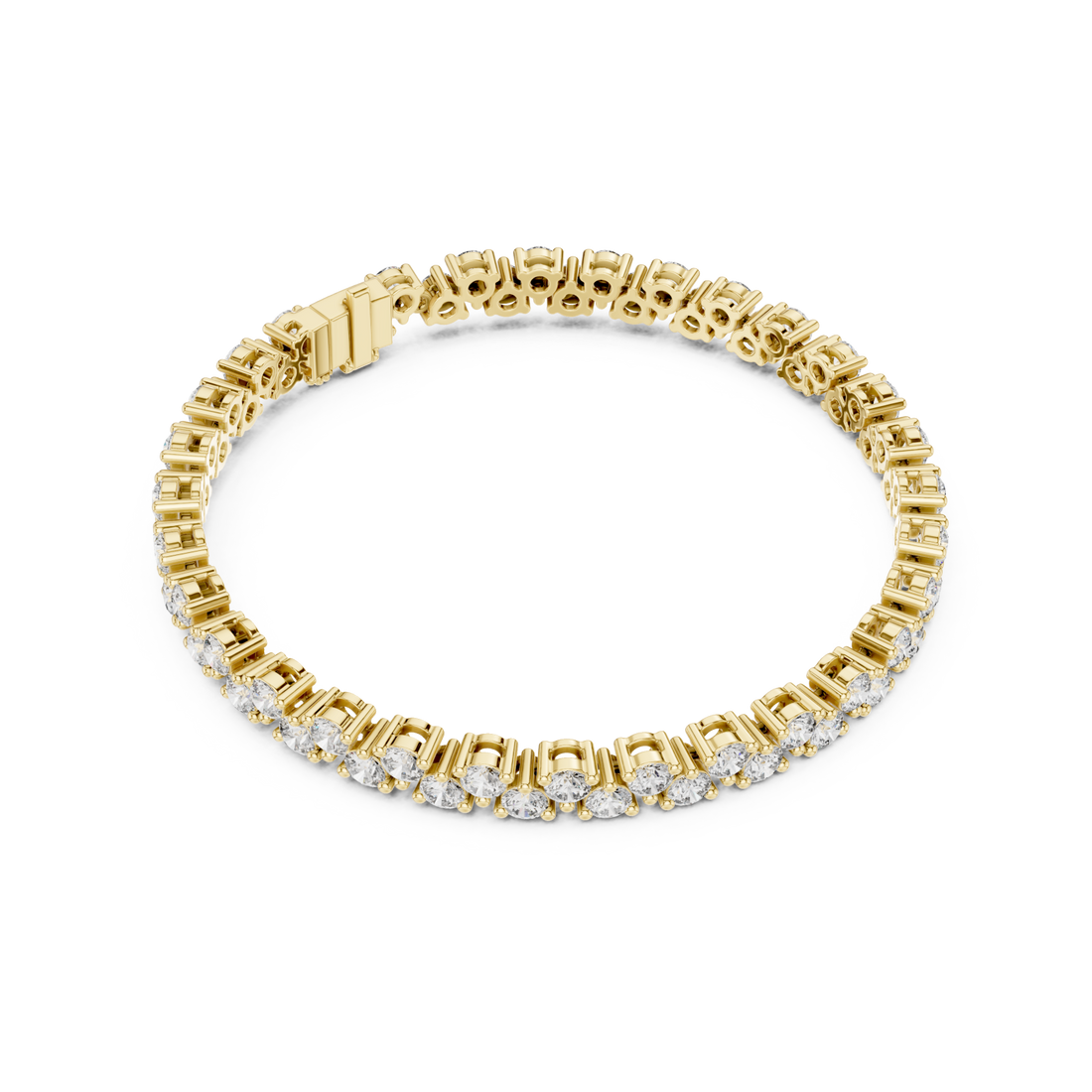 Gold Serene Jewel Link Trio Wrap Bracelet Right View