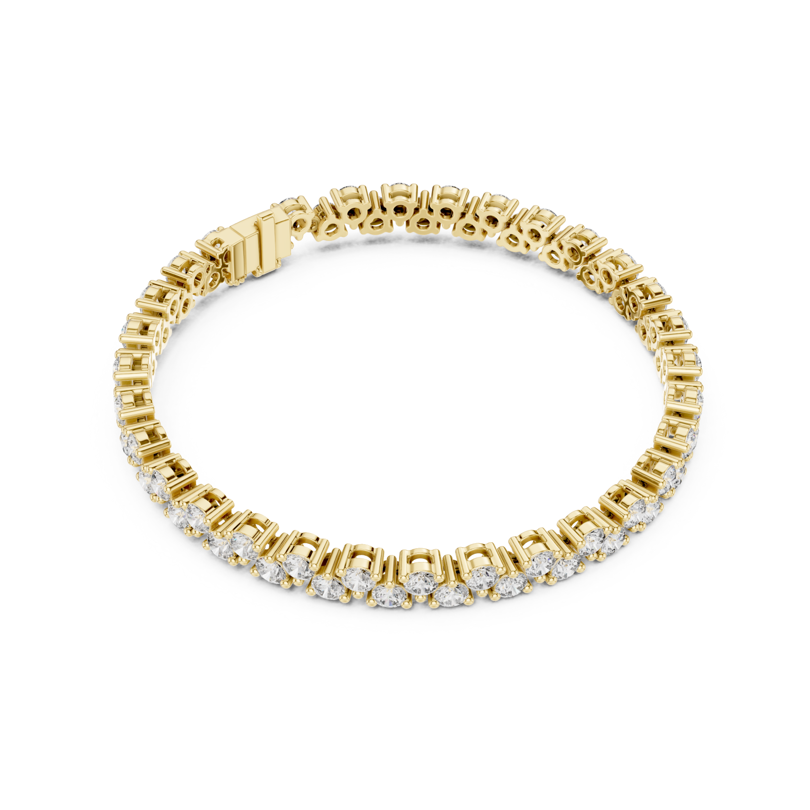  Gold Serene Jewel Link Trio Wrap Bracelet Front View
