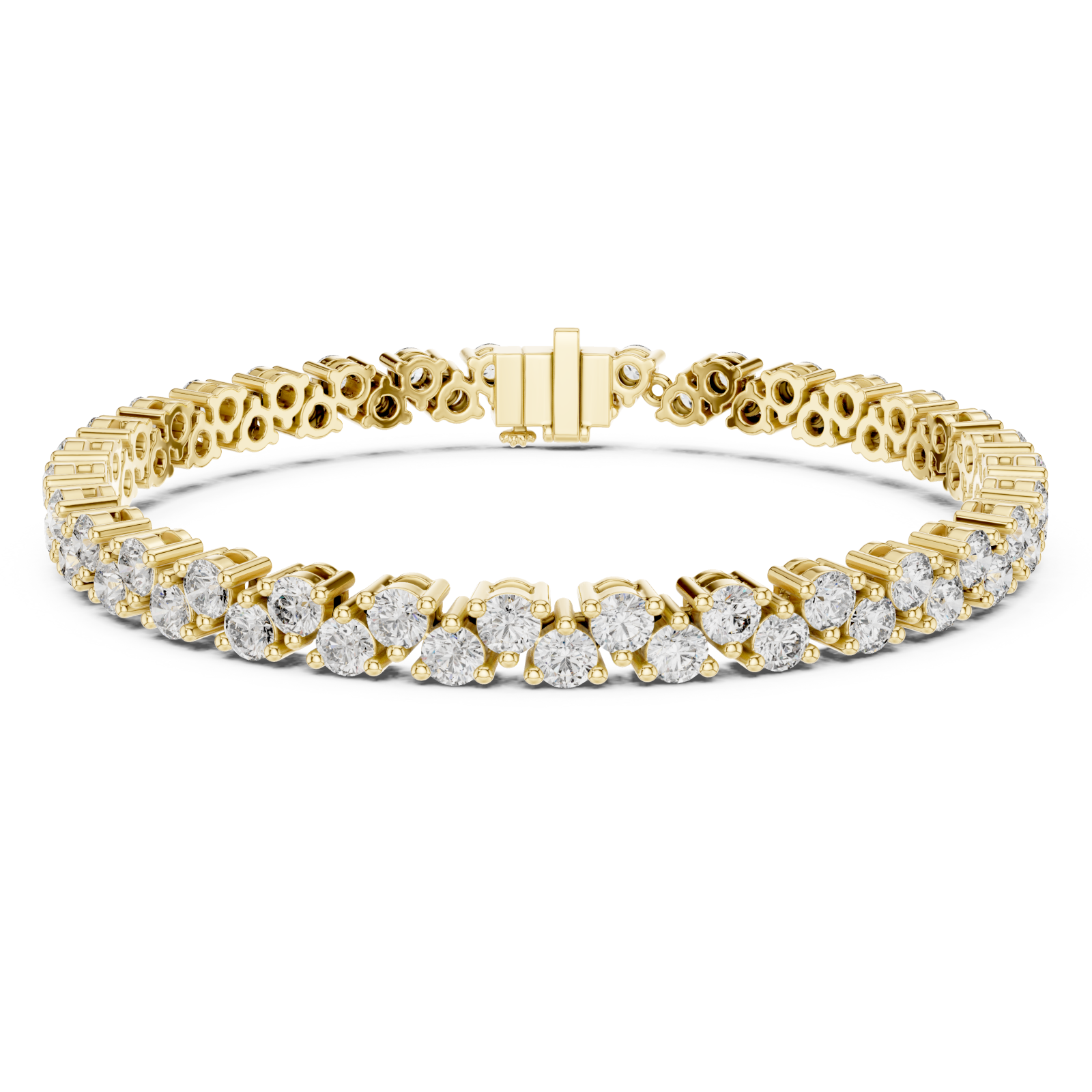 Gold Serene Jewel Link Trio Wrap Bracelet Right View