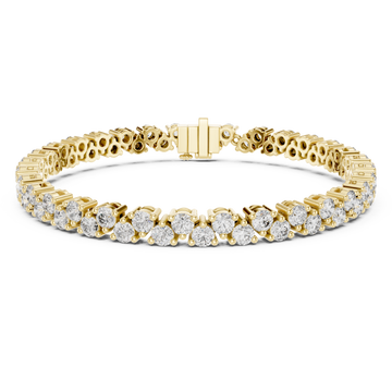Gold Serene Jewel Link Trio Wrap Bracelet Right View