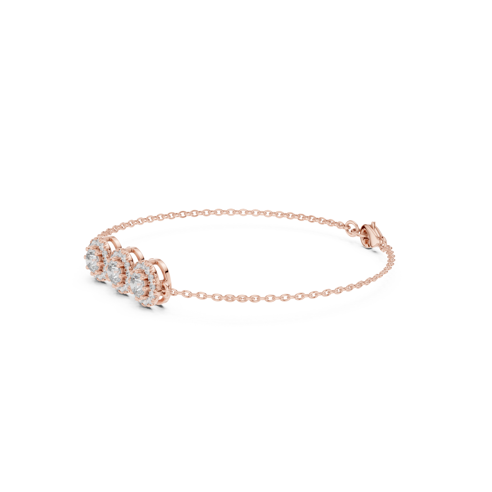  Rose Gold Eternal Muse Signature Three Motif Bracelet Left View