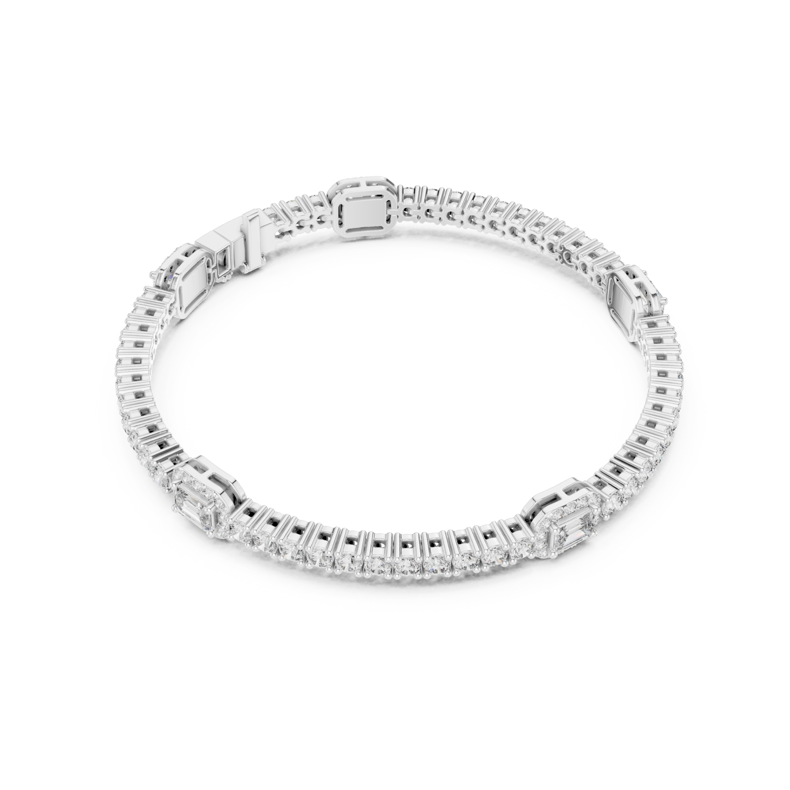  White Gold Twilight Vow Elegant Band Front View