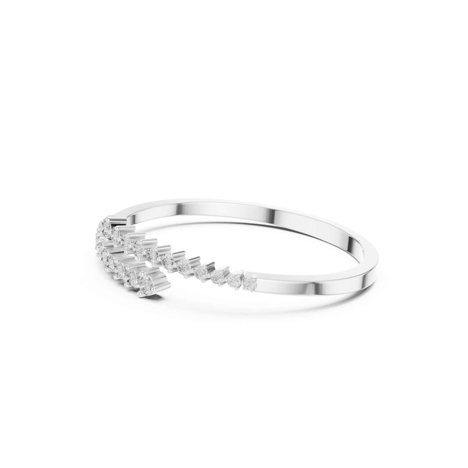  White Gold Eternal Gleam Signature Wrap Bracelet Left View