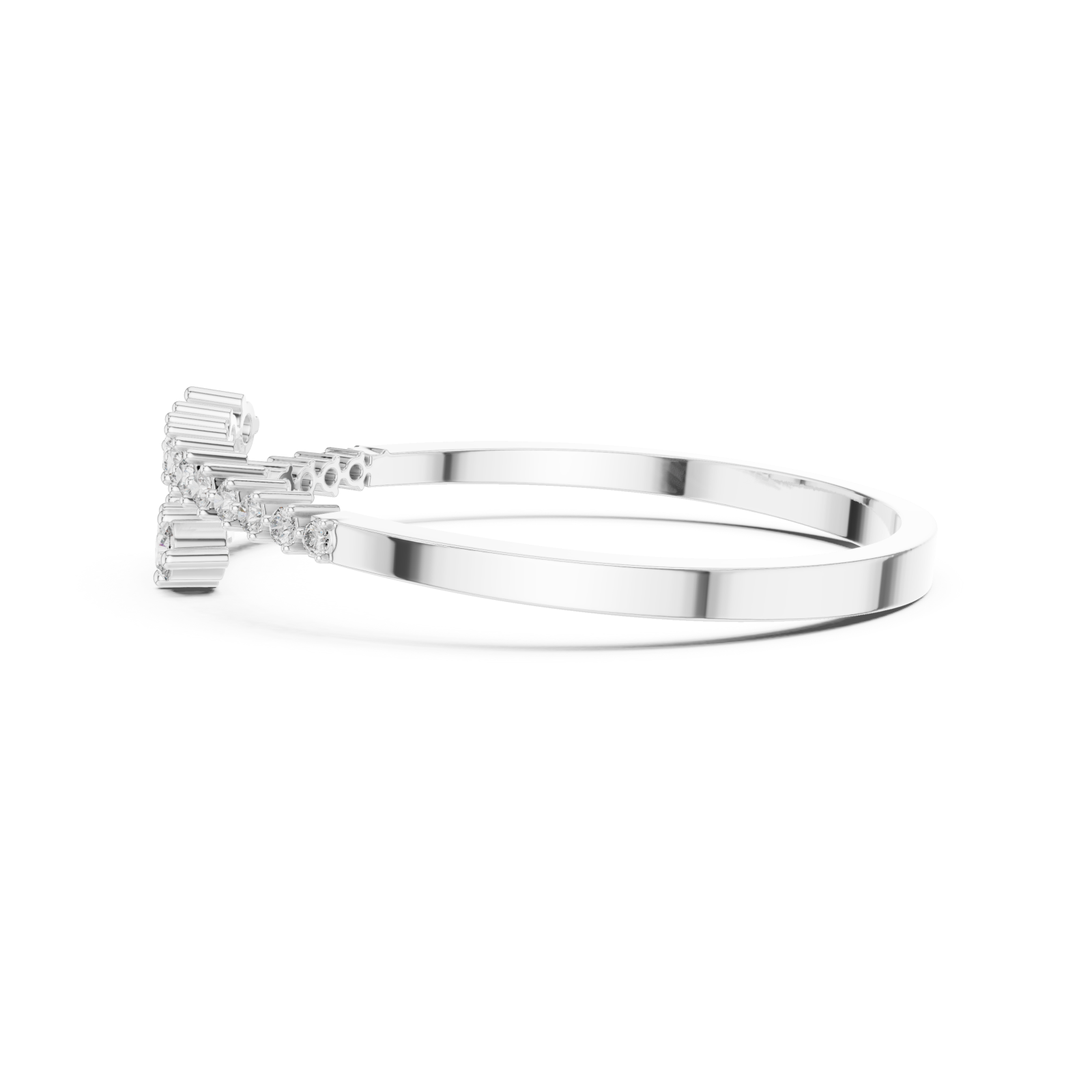  White Gold Eternal Gleam Signature Wrap Bracelet Side View