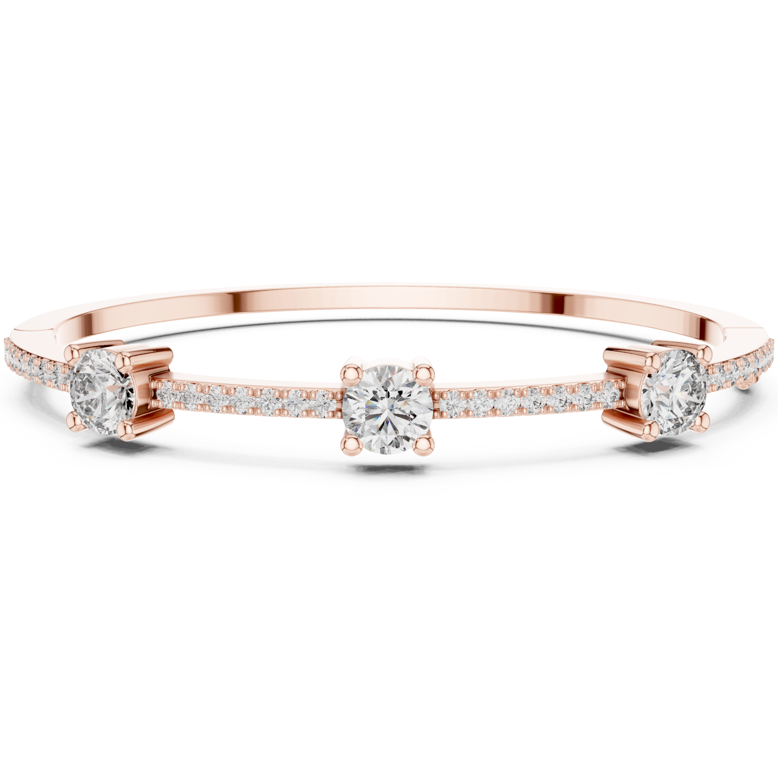  Rose Gold Modern Harmony Radiant Cuff Right View