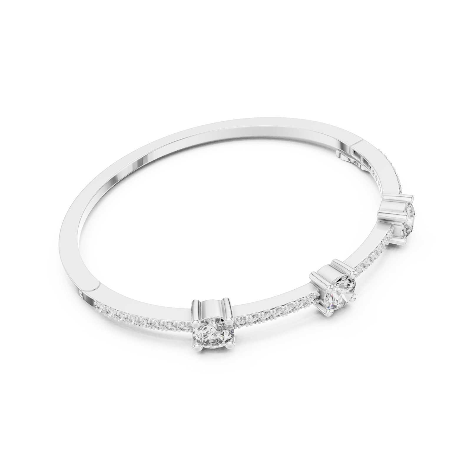  White Gold Modern Harmony Radiant Cuff Front View