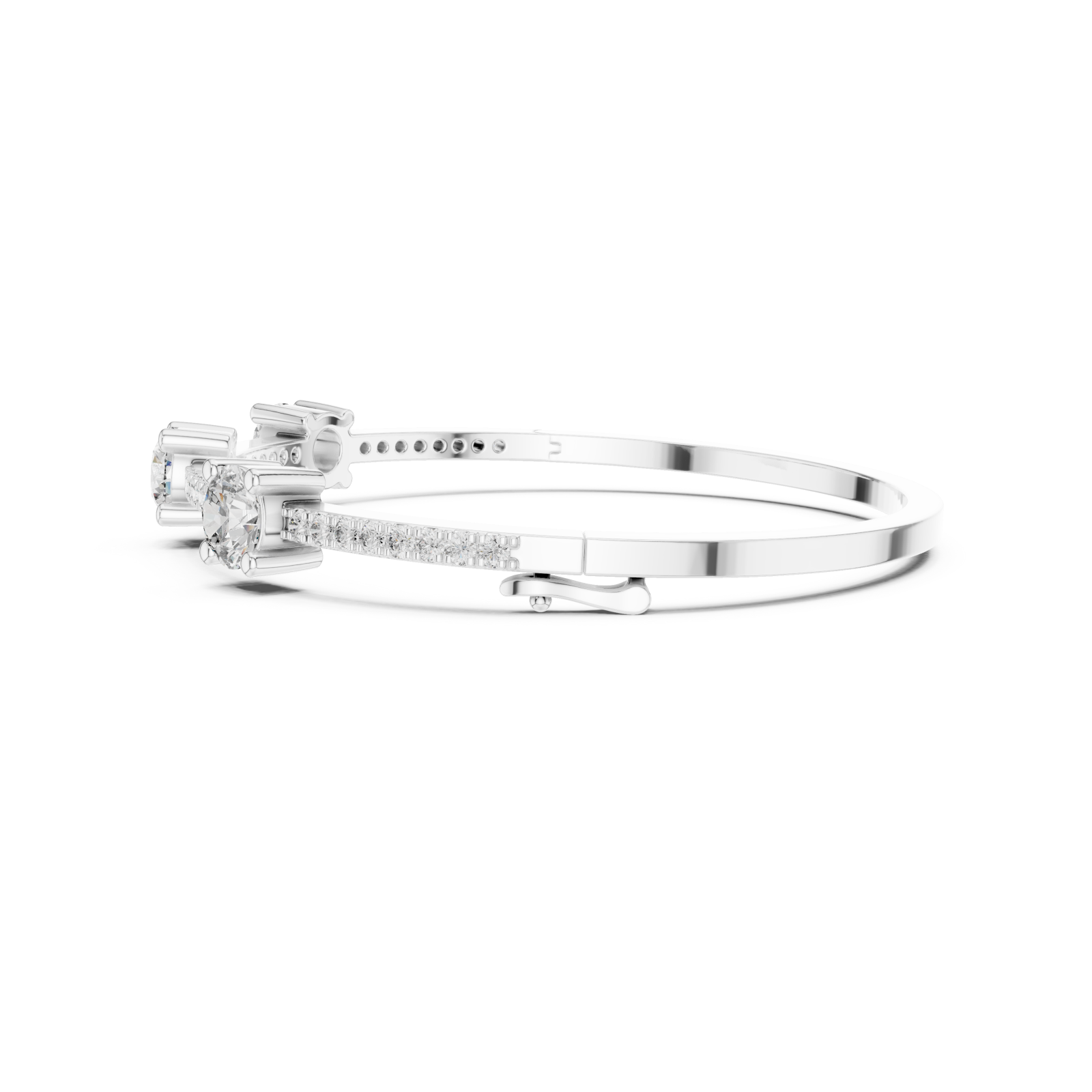  White Gold Modern Harmony Radiant Cuff Side View