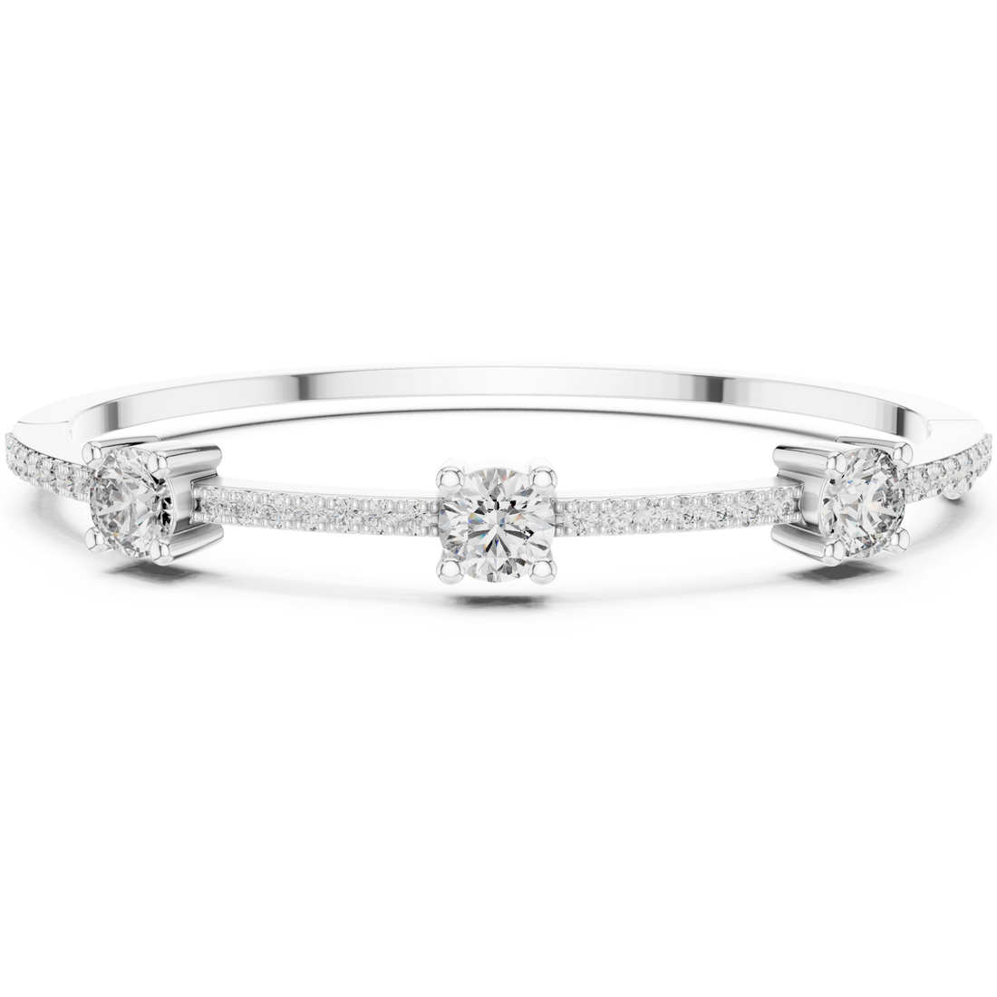  White Gold Modern Harmony Radiant Cuff Right View