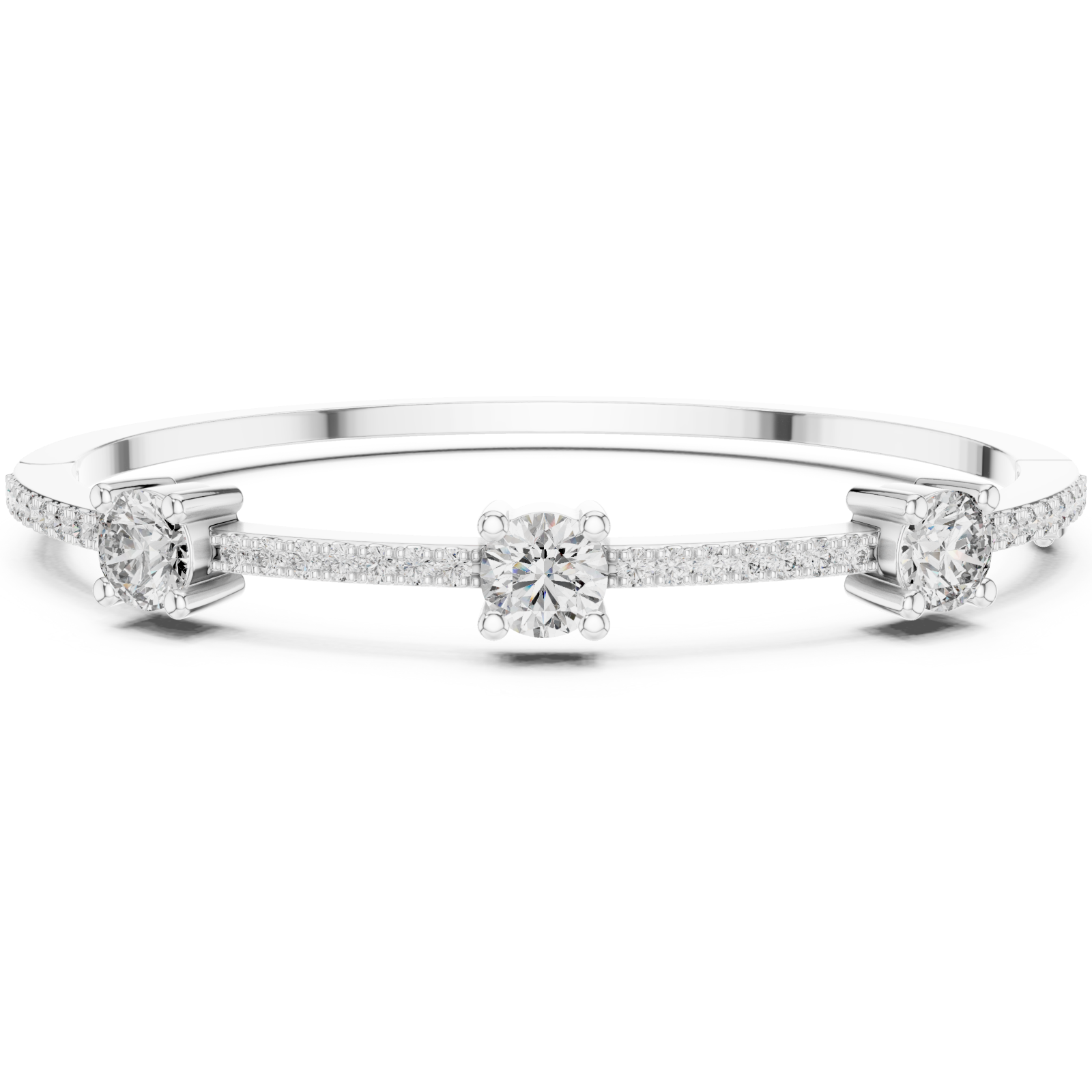  White Gold Modern Harmony Radiant Cuff Right View