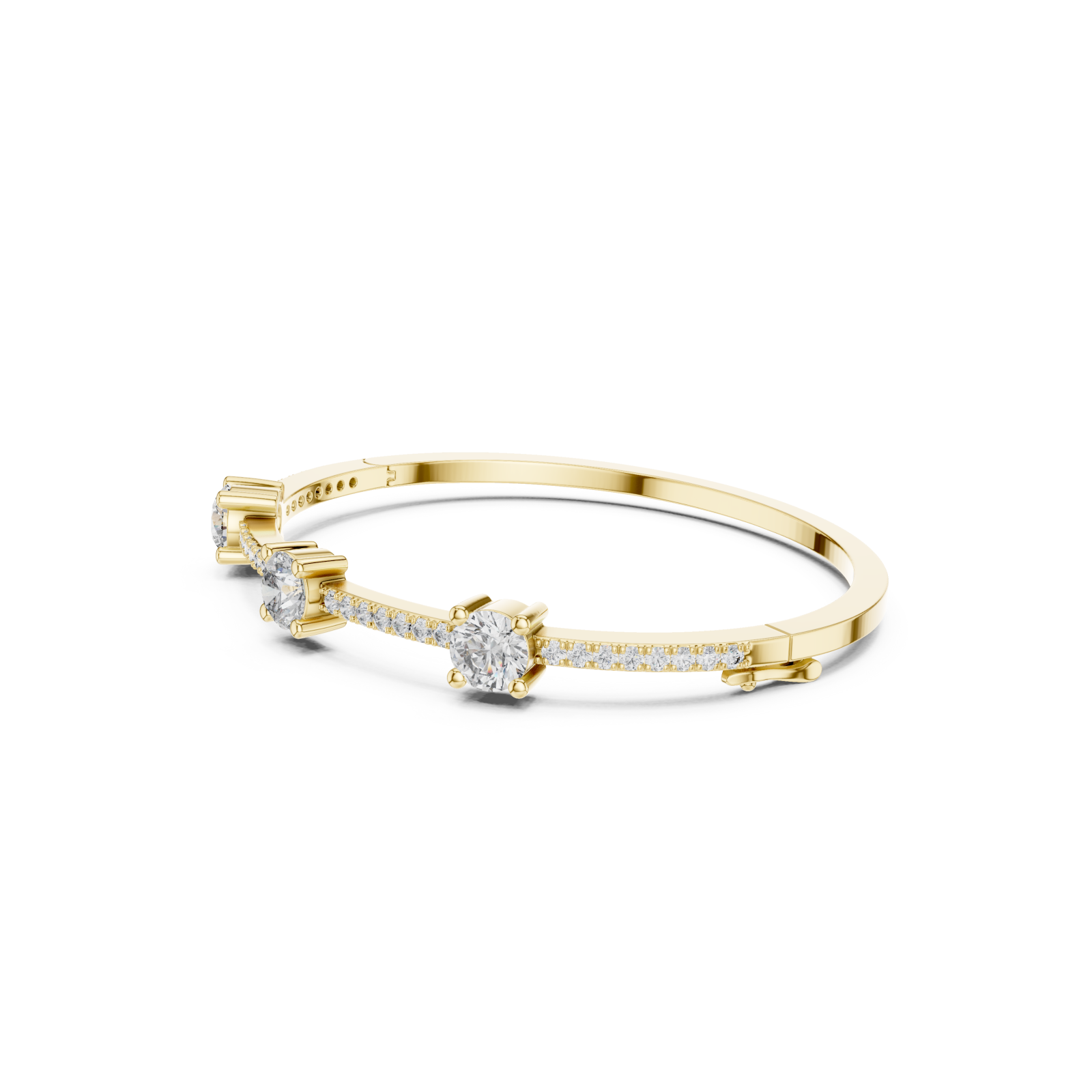  Gold Modern Harmony Radiant Cuff Left View