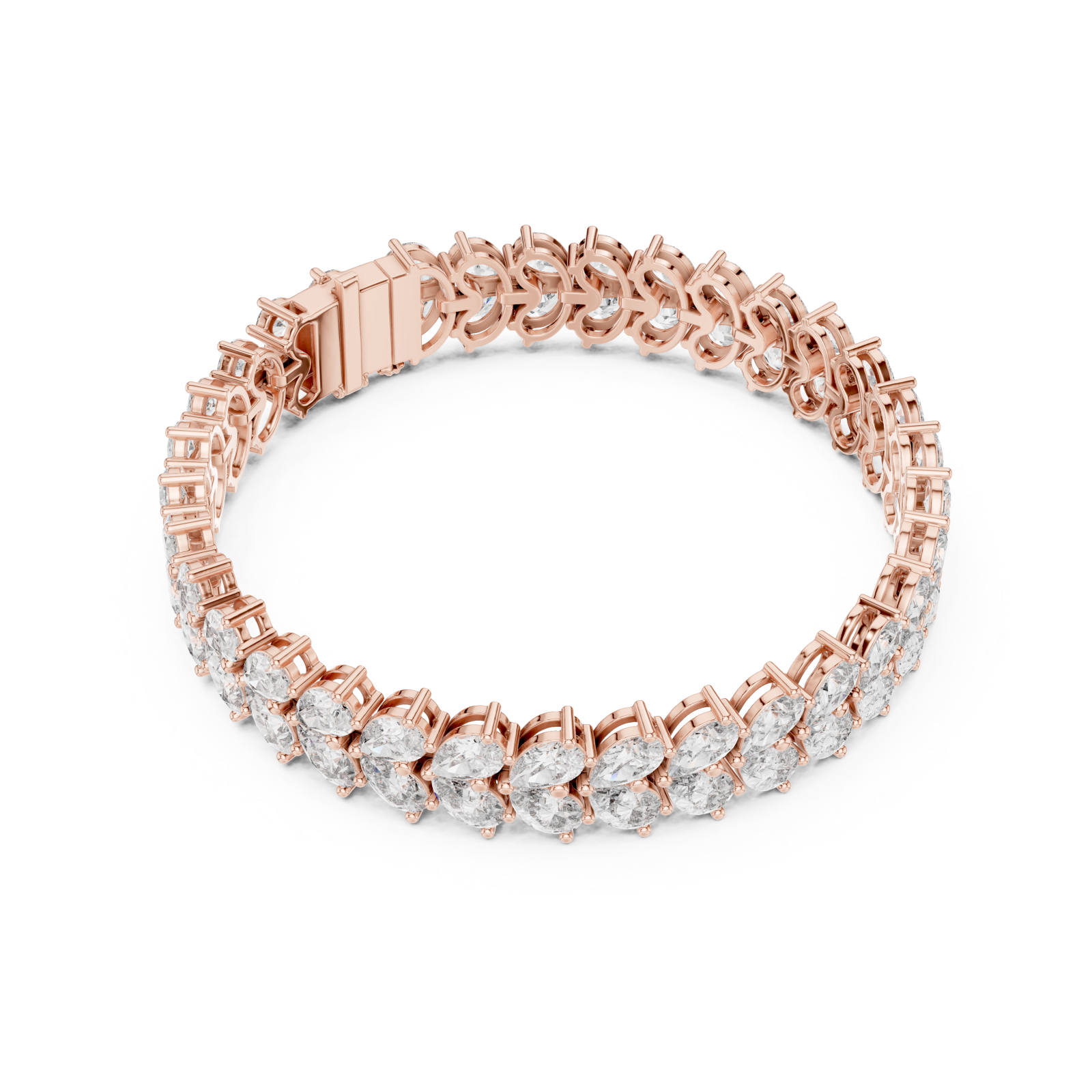  Rose Gold Luminous Echelon Flex Bracelet Front View