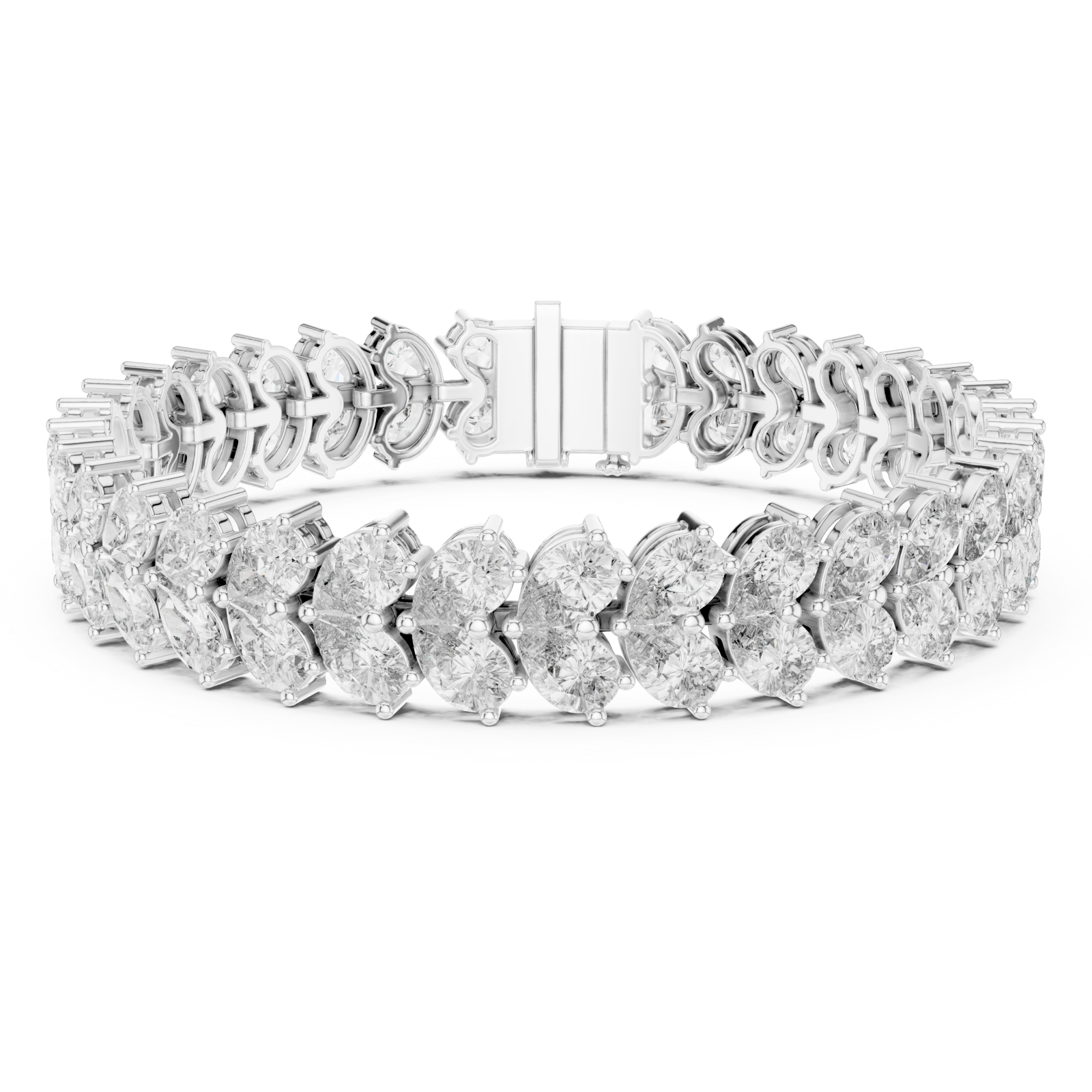 White Gold Luminous Echelon Flex Bracelet Right View