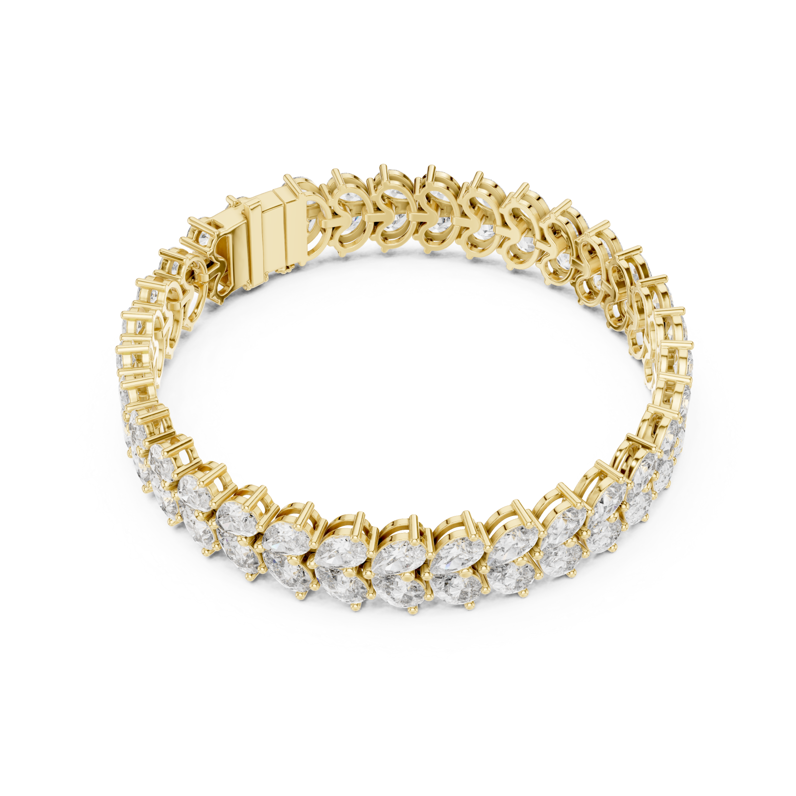  Gold Luminous Echelon Flex Bracelet Front View