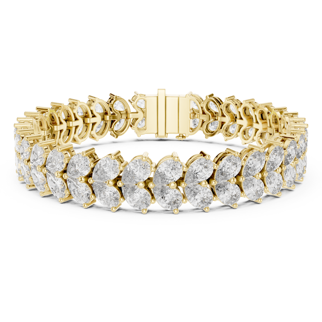 Gold Luminous Echelon Flex Bracelet Right View