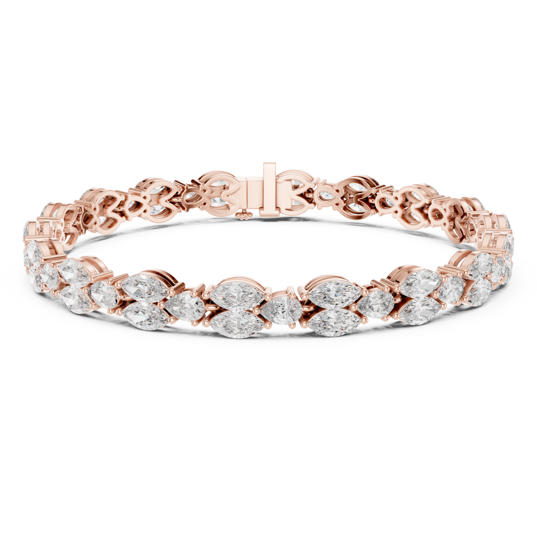  Rose Gold Lumina Curve Link Fine Bracelet Right View